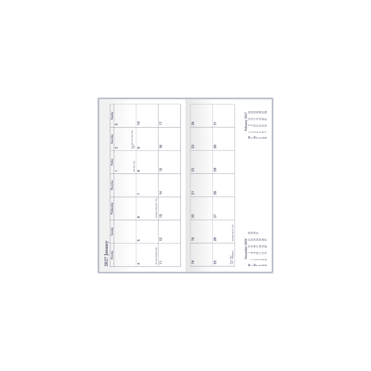 2027 Calendar Year Diary/Planner - 24 Month B6/7 Month to View Diary (Jan 2027 - Dec 2028) - Soft Cover - Collins Colplan Range - Early Edition
