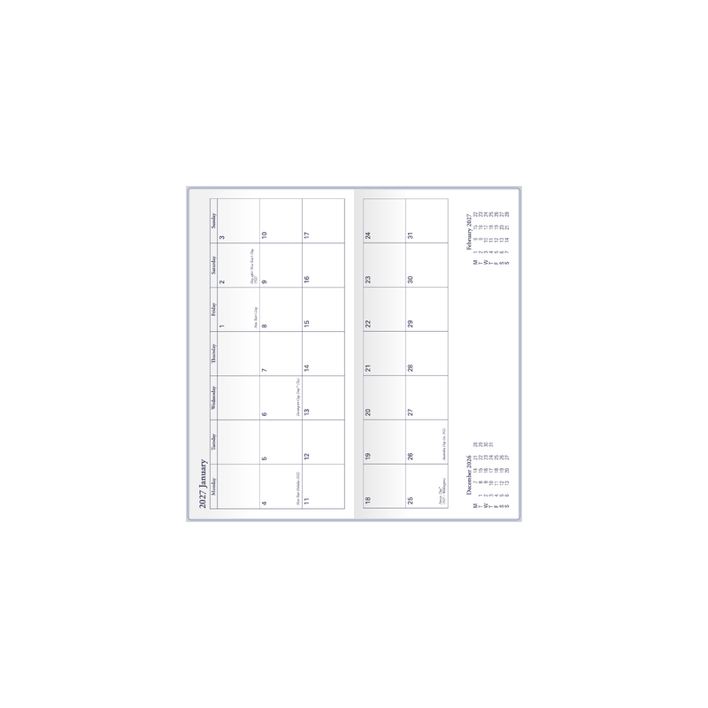2027 Calendar Year Diary/Planner - 24 Month B6/7 Month to View Diary (Jan 2027 - Dec 2028) - Soft Cover - Collins Colplan Range - Early Edition