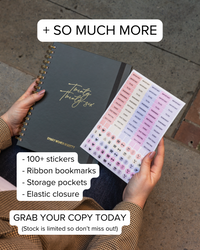 Smart Women Society Calendar Year 2026 Diary/Planner, Week to View, B5 Wiro Bound -Charcoal