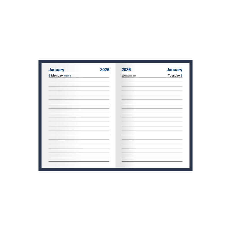 Sterling Calendar Year 2026 Diary/Planner, Day to Page with Pencil , A7 Hard Cover