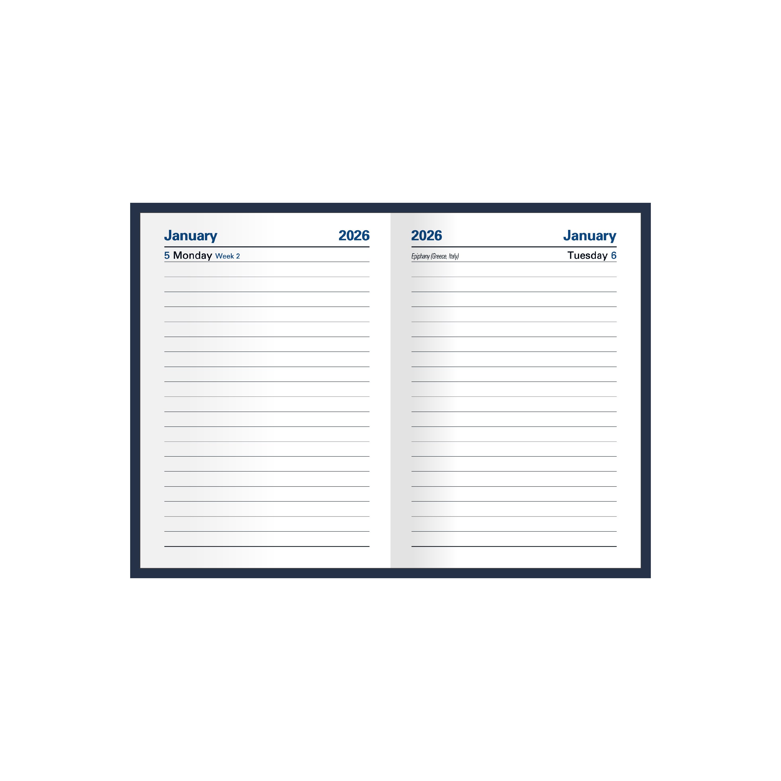 Sterling Calendar Year 2026 Diary/Planner, Day to Page with Pencil , A7 Hard Cover