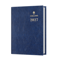 2027 Calendar Year Diary/Planner - 12 Month A7 Day to Page w Pencil - Hard Cover - Collins Sterling Range