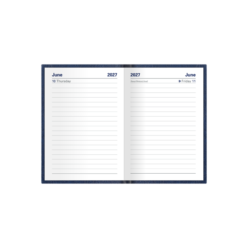 2027 Calendar Year Diary/Planner - 12 Month A7 Day to Page w Pencil - Hard Cover - Collins Sterling Range