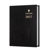 2027 Calendar Year Diary/Planner - 12 Month A7 Day to Page w Pencil - Hard Cover - Collins Sterling Range