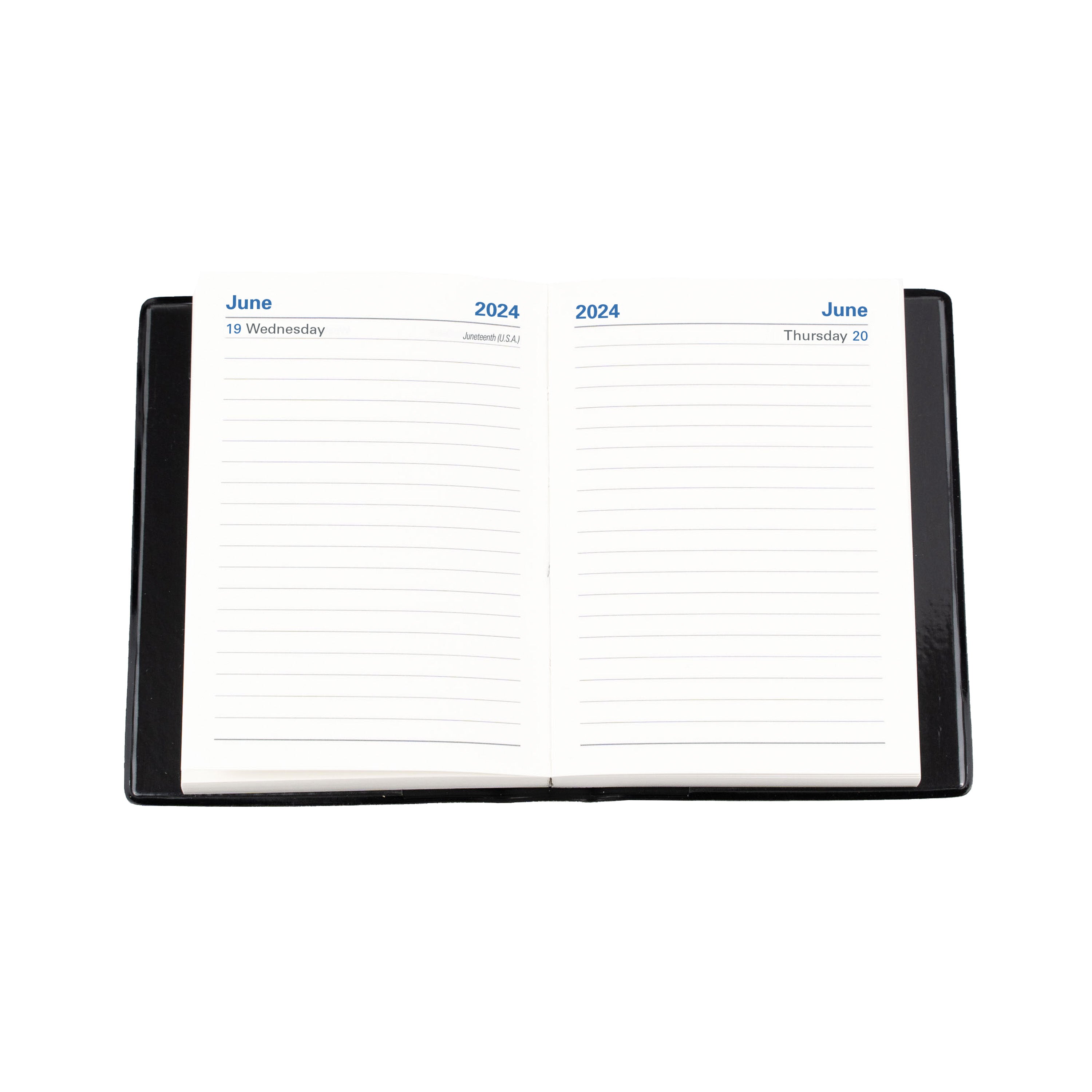 Belmont Pocket 2024 Diary - Day to Page, Size A7 Black / A7 (105 x 74mm)