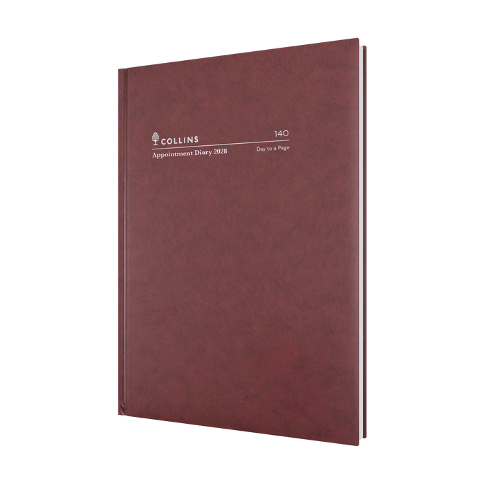 2028 Calendar Year Diary/Planner - 12 Month A4 Day to Page Diary - Hard Cover - Collins Appointment Range - Early Edition