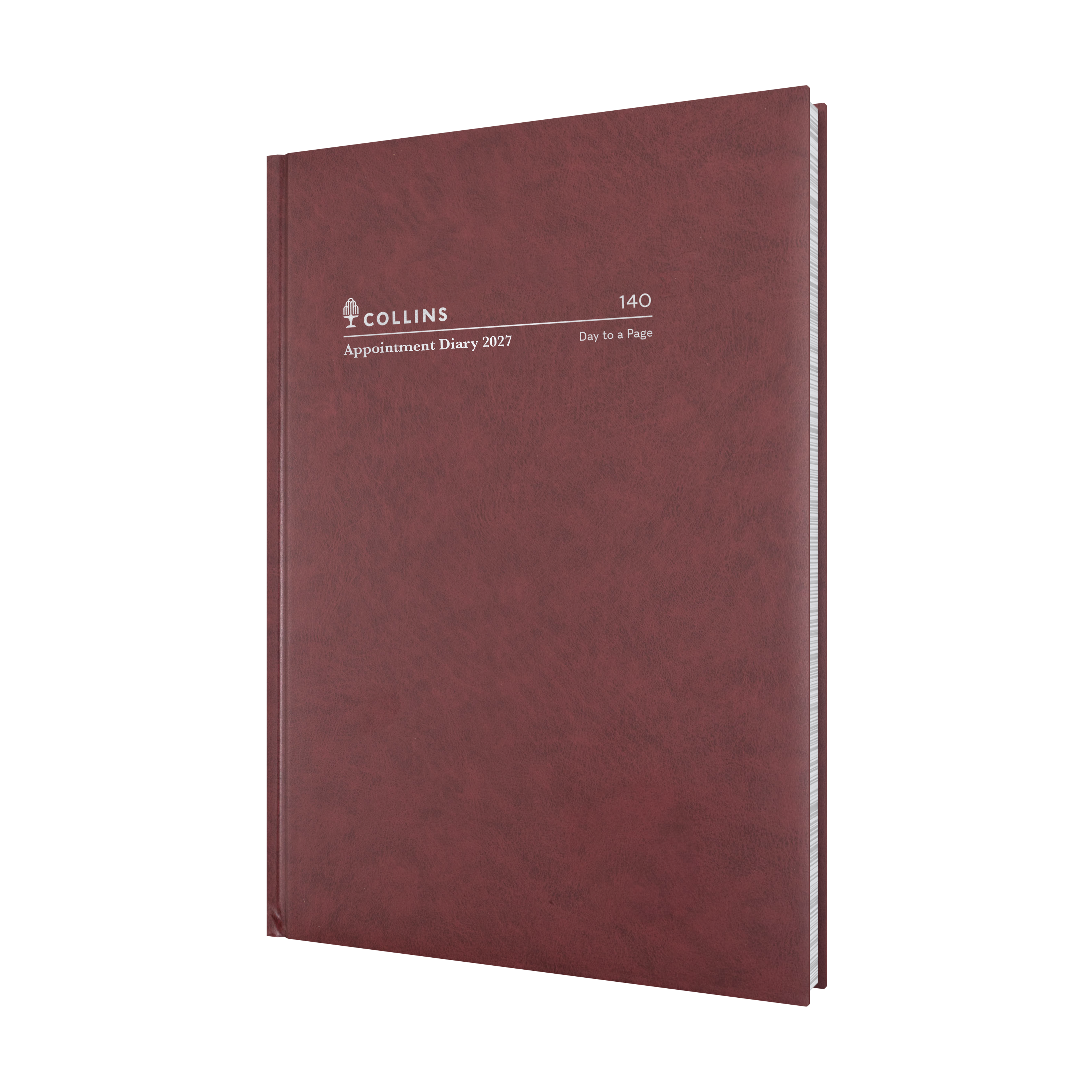 Appointment Calendar Year 2027 Diary/Planner, Day to Page - 15 mins, A4 Hard Cover