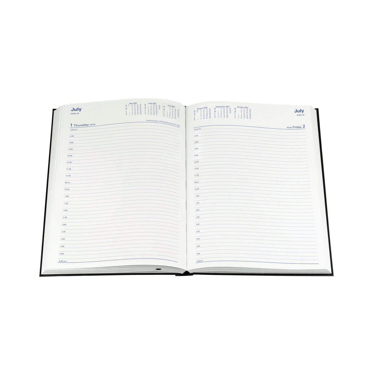 2027 Calendar Year Diary/Planner - 12 Month A4 Day to Page - Hard Cover - Collins Sterling Range