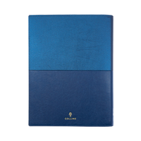 2027 Calendar Year Diary/Planner - 12 Month A4 Day to Page - Soft PU Cover in Blue - Collins Vanessa Range