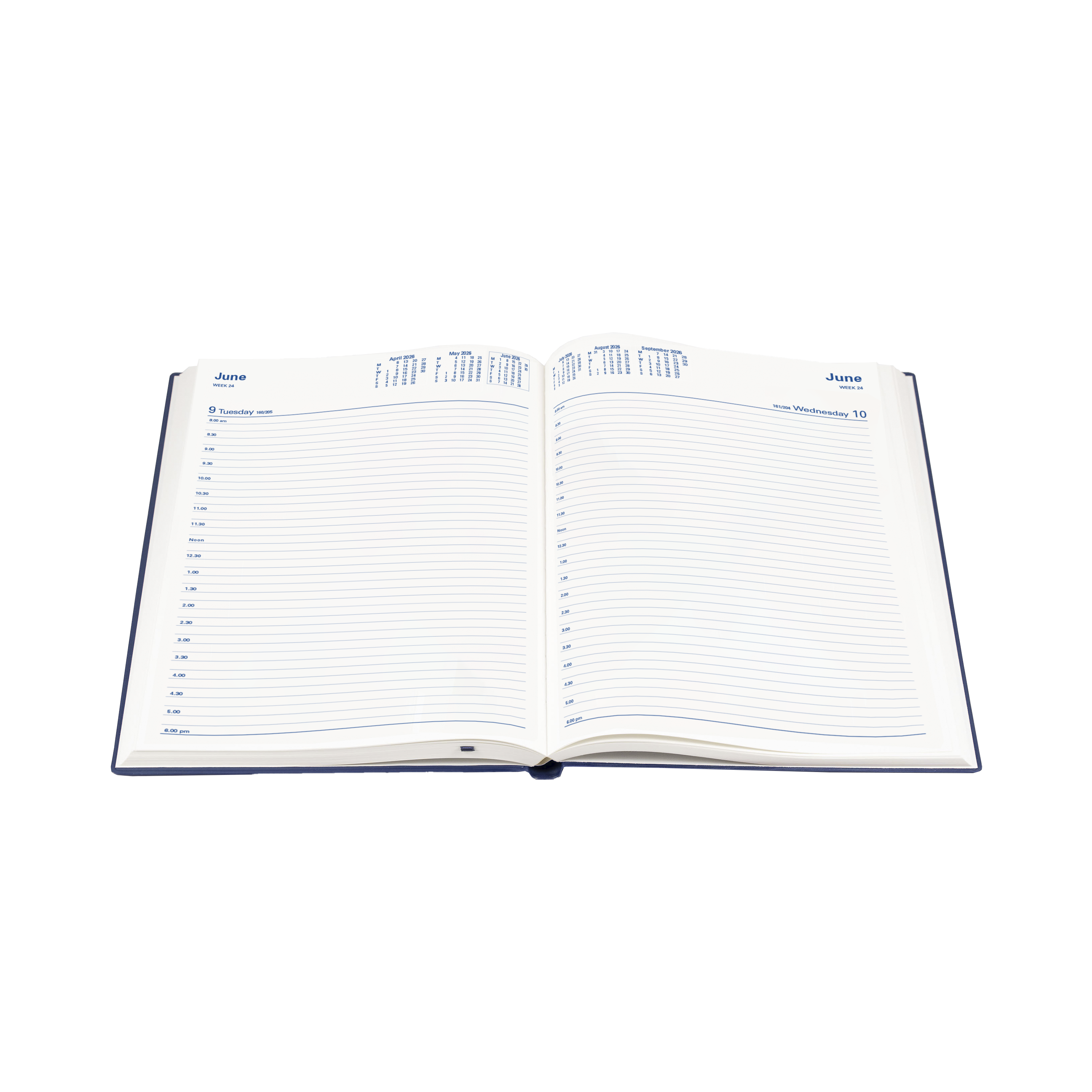 Belmont Calendar Year 2026 Diary/Planner, Day to Page, A4 Hard Cover