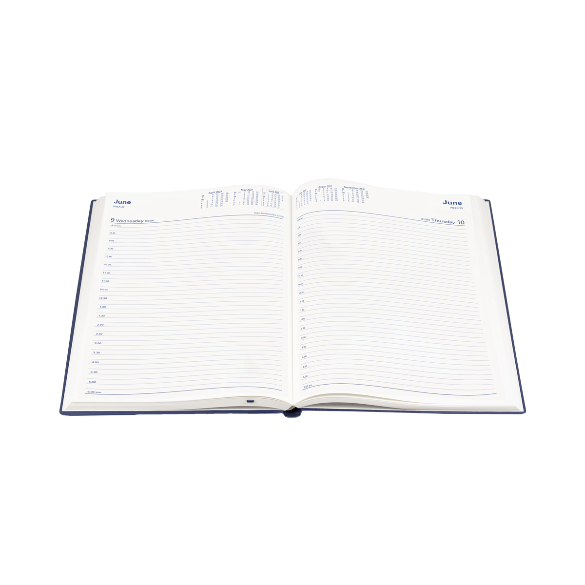 2027 Calendar Year Diary/Planner - 12 Month A4 Day to Page - PVC Cover - Collins Belmont Range