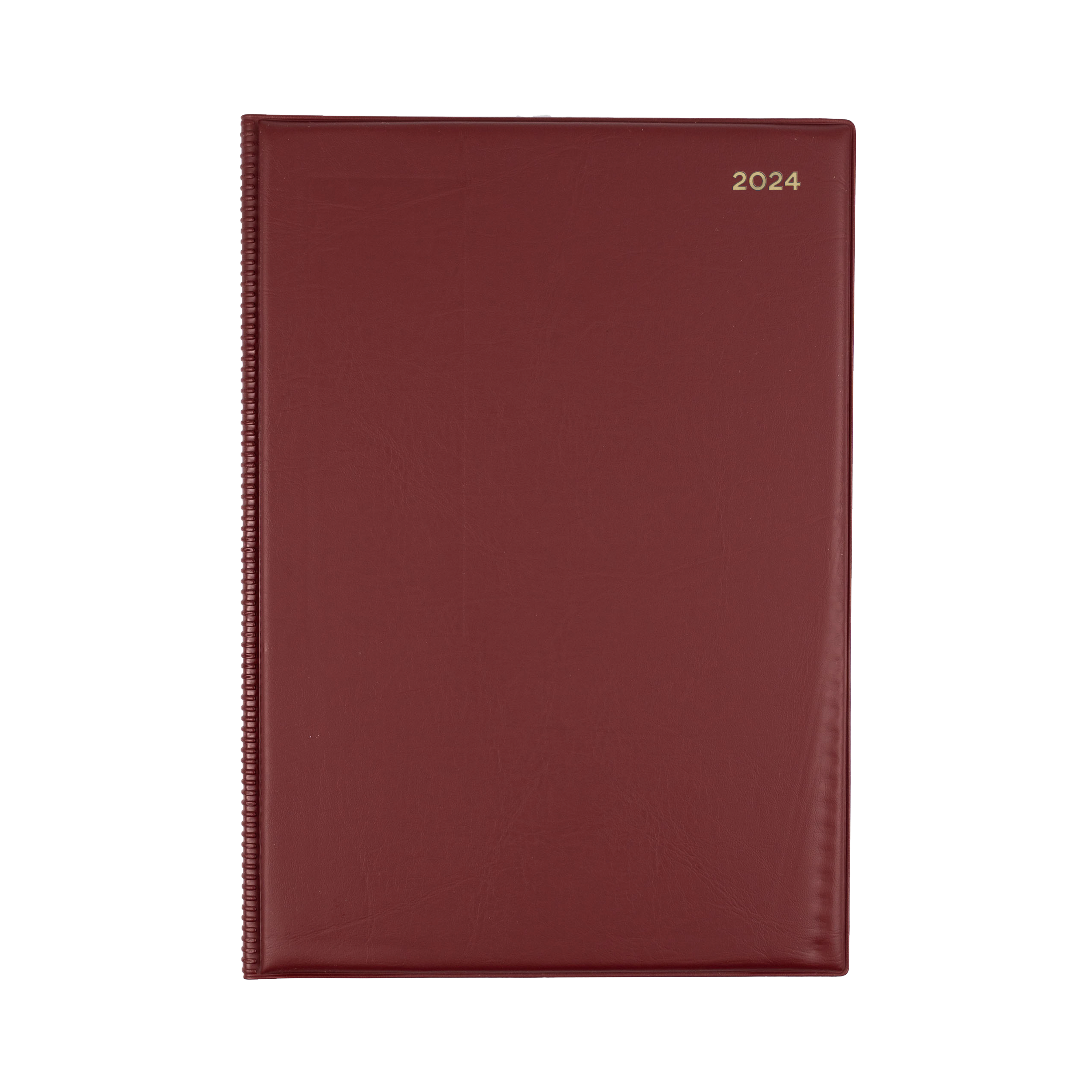 Belmont Desk 2024 Diary - Day to Page, Size A4 Burgundy / A4 (297 x 210mm)