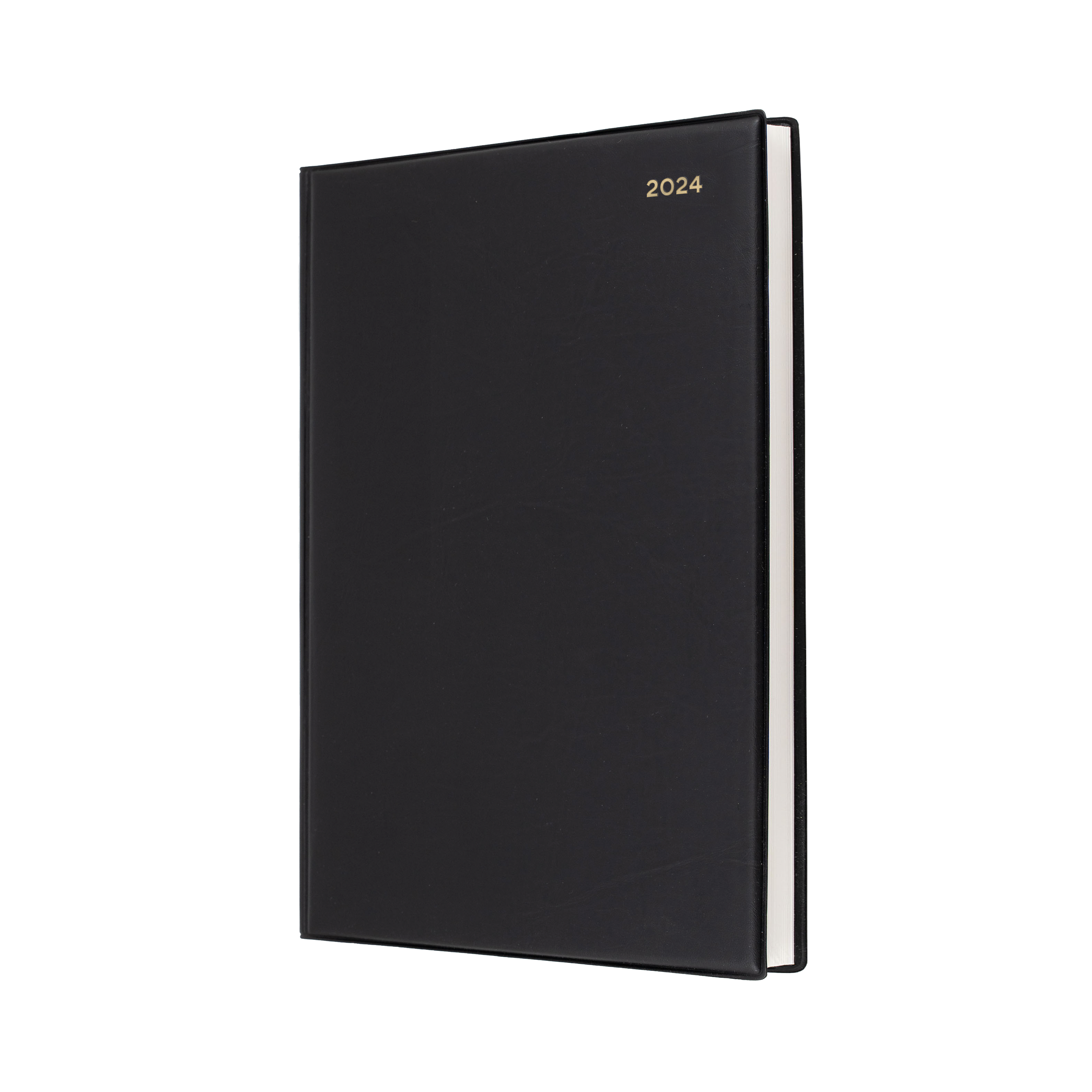 Belmont Desk 2024 Diary - Day to Page, Size A4 Black / A4 (297 x 210mm)
