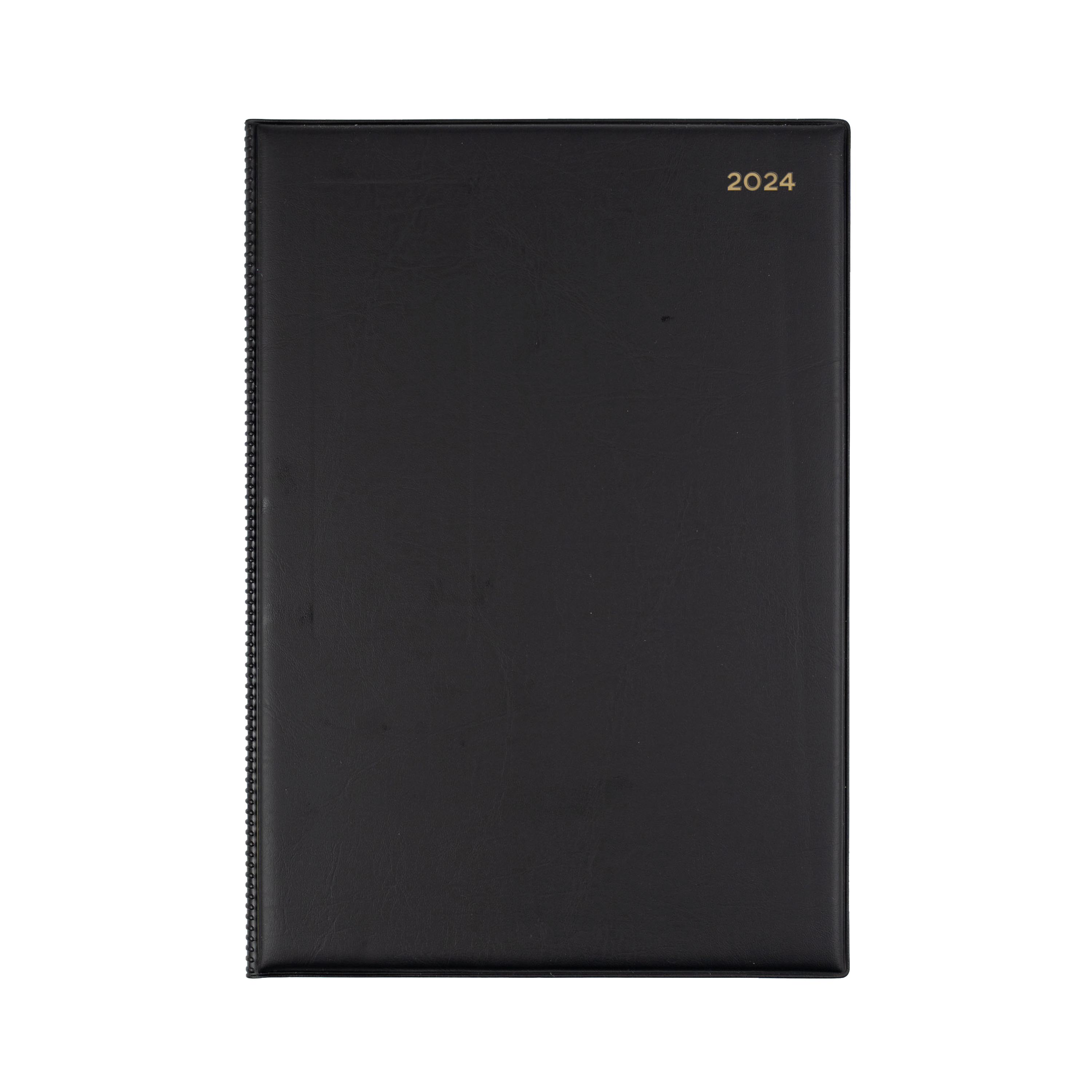 Belmont Desk 2024 Diary - Day to Page, Size A4 Black / A4 (297 x 210mm)
