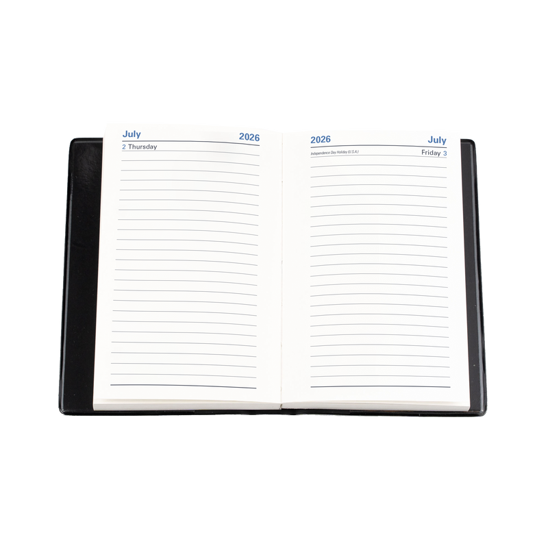 Belmont Calendar Year 2026 Diary/Planner, Day to Page, B7R Hard Cover