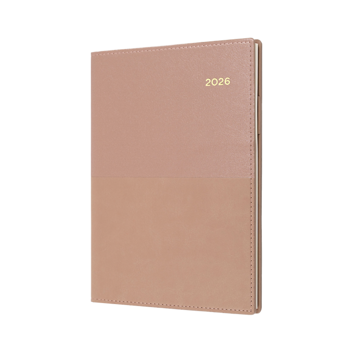 Vanessa Calendar Year 2026 Diary/Planner, Day to Page, A6 PU Soft Cover
