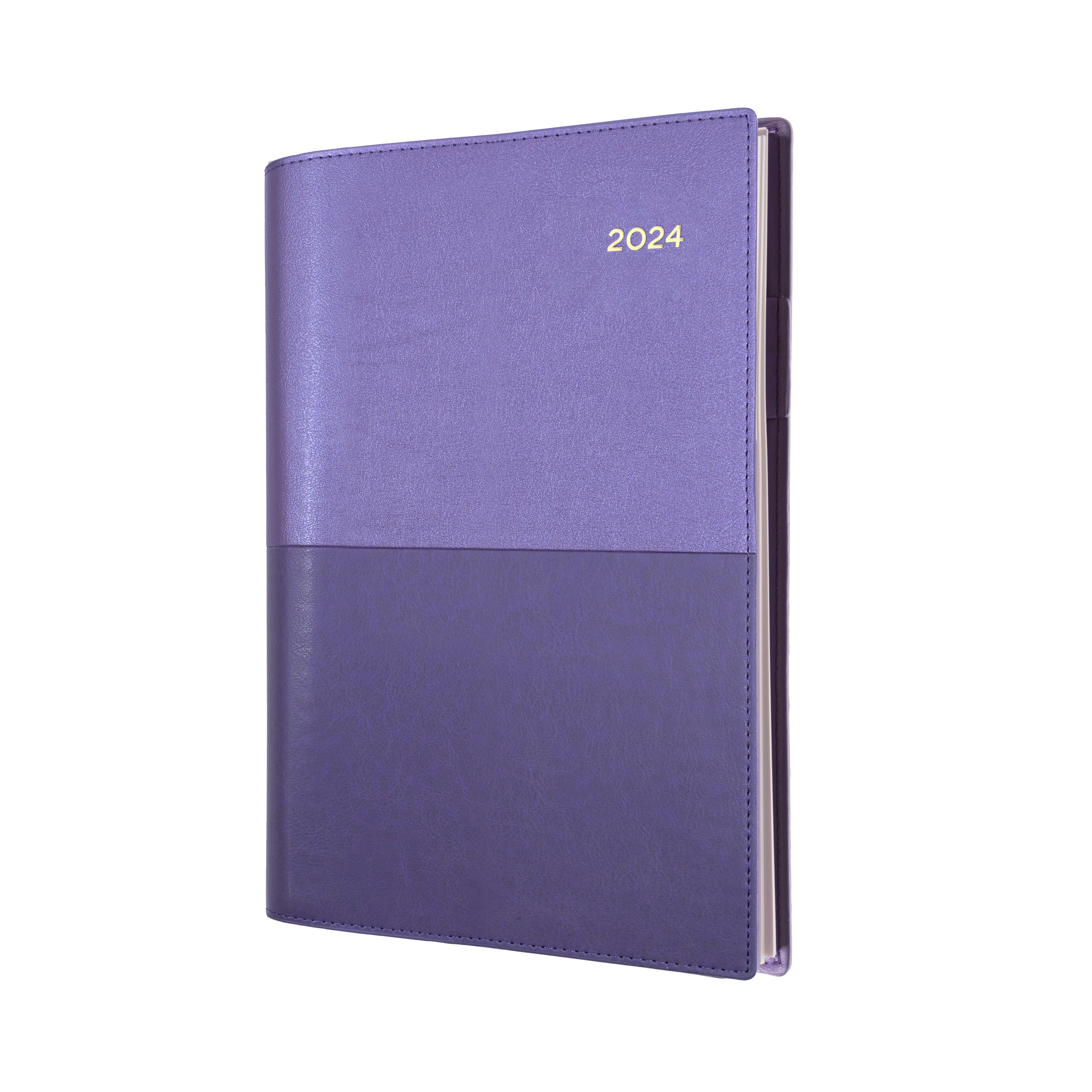 Vanessa 2024 Diary - Day to Page, Size A6 Purple / A6 (148 x 105mm)