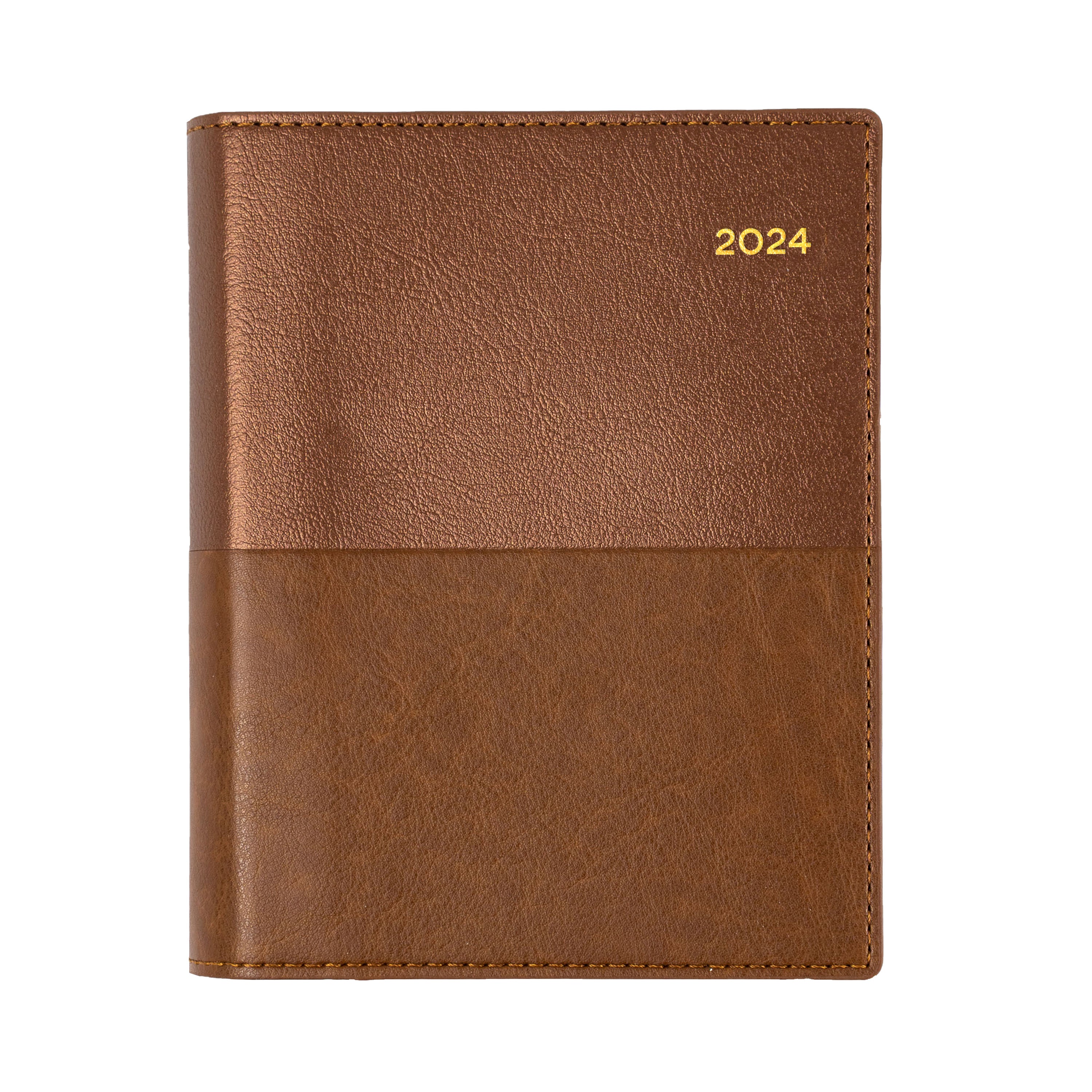 Vanessa 2024 Diary - Day to Page, Size A6 Tan / A6 (148 x 105mm)