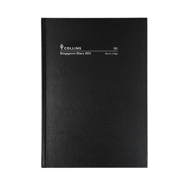 Kingsgrove 2024 Diary - Day to Page, Size A5 Black / A5 (210 x 148mm)