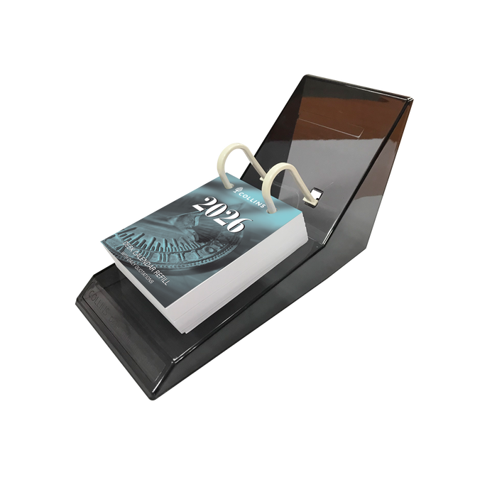 Desk Calendar - with Acrylic Stand, Day to Page, Calendar Year 2026 Diary/Planner