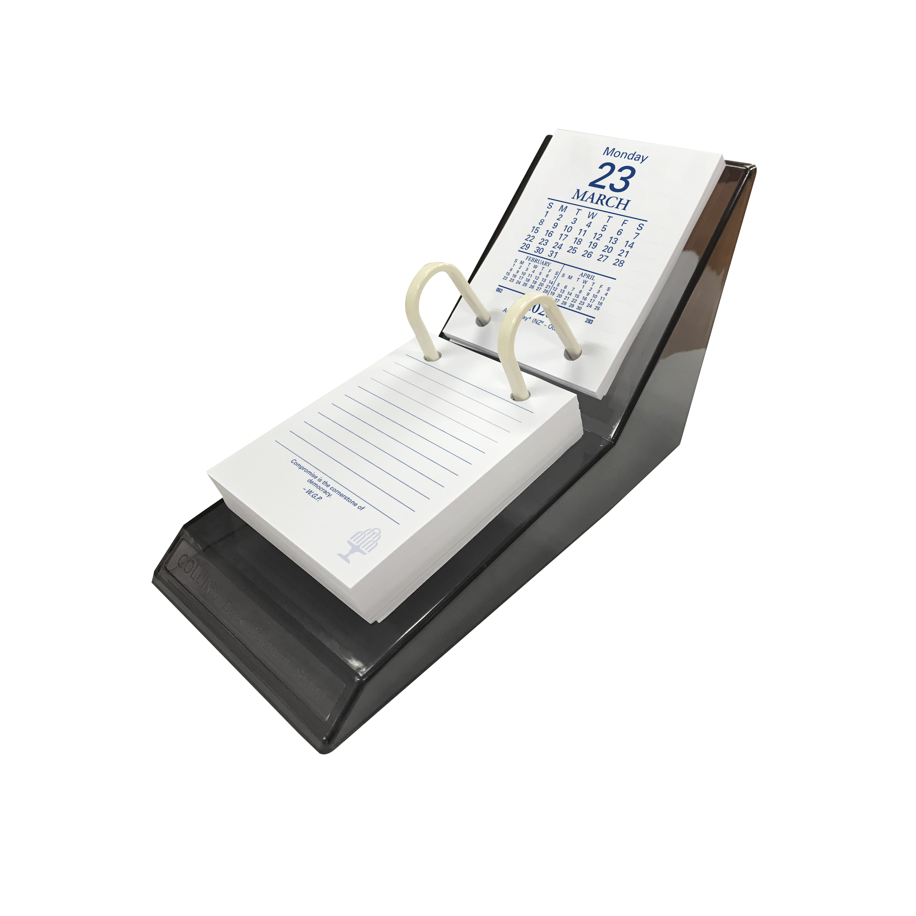 Desk Calendar - with Acrylic Stand, Day to Page, Calendar Year 2026 Diary/Planner
