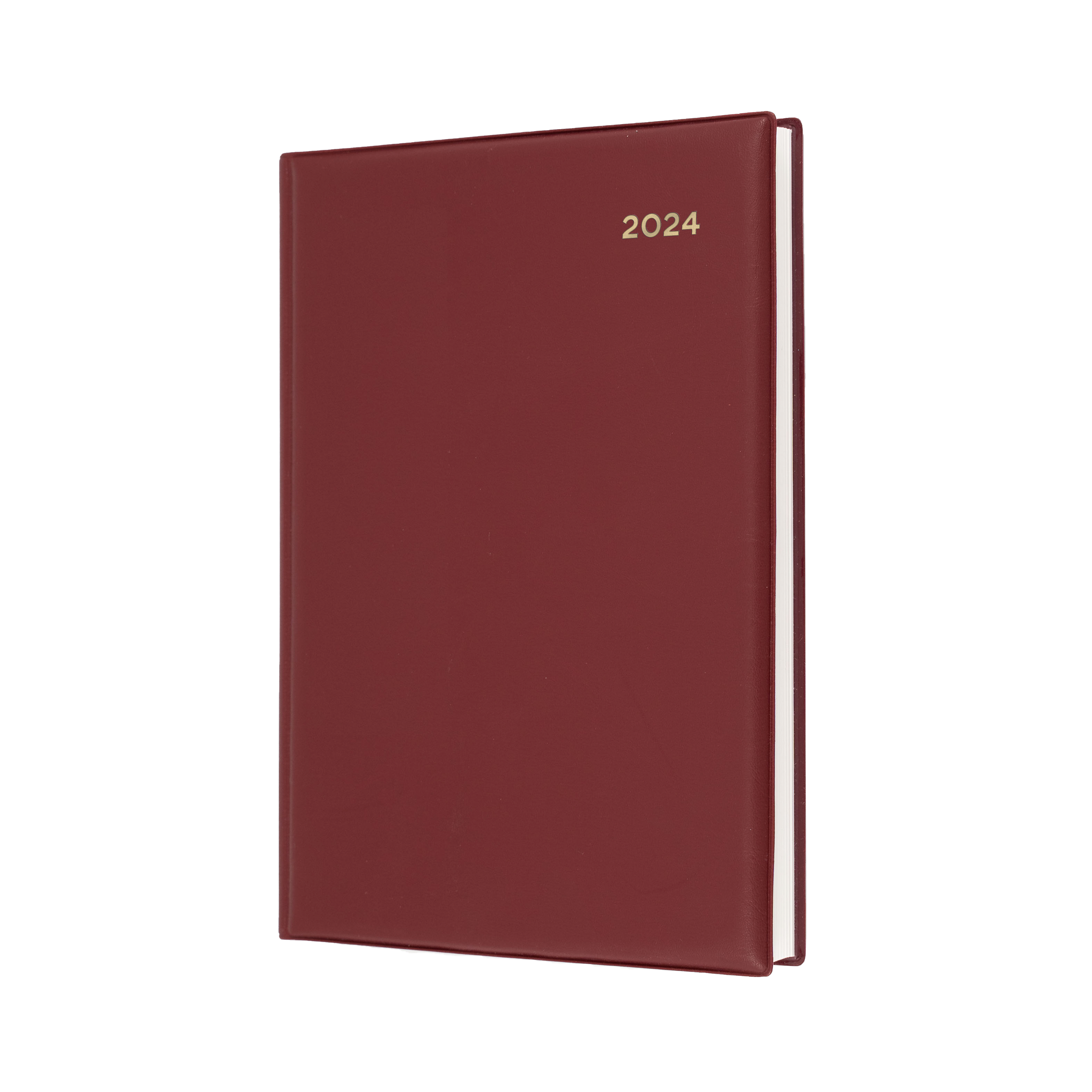 Belmont Desk 2024 Diary - Day to Page, Size A5 Burgundy / A5 (210 x 148mm)