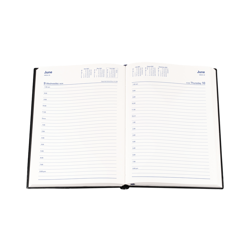 2027 Calendar Year Diary/Planner - 12 Month A5 Day to Page - PVC Cover - Collins Belmont Range