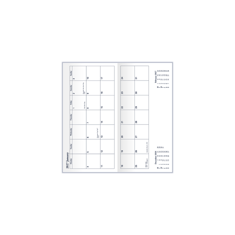 Collins - Colplan Calendar Year 2026 Diary/Planner, Month to View, B6/7 Soft Cover