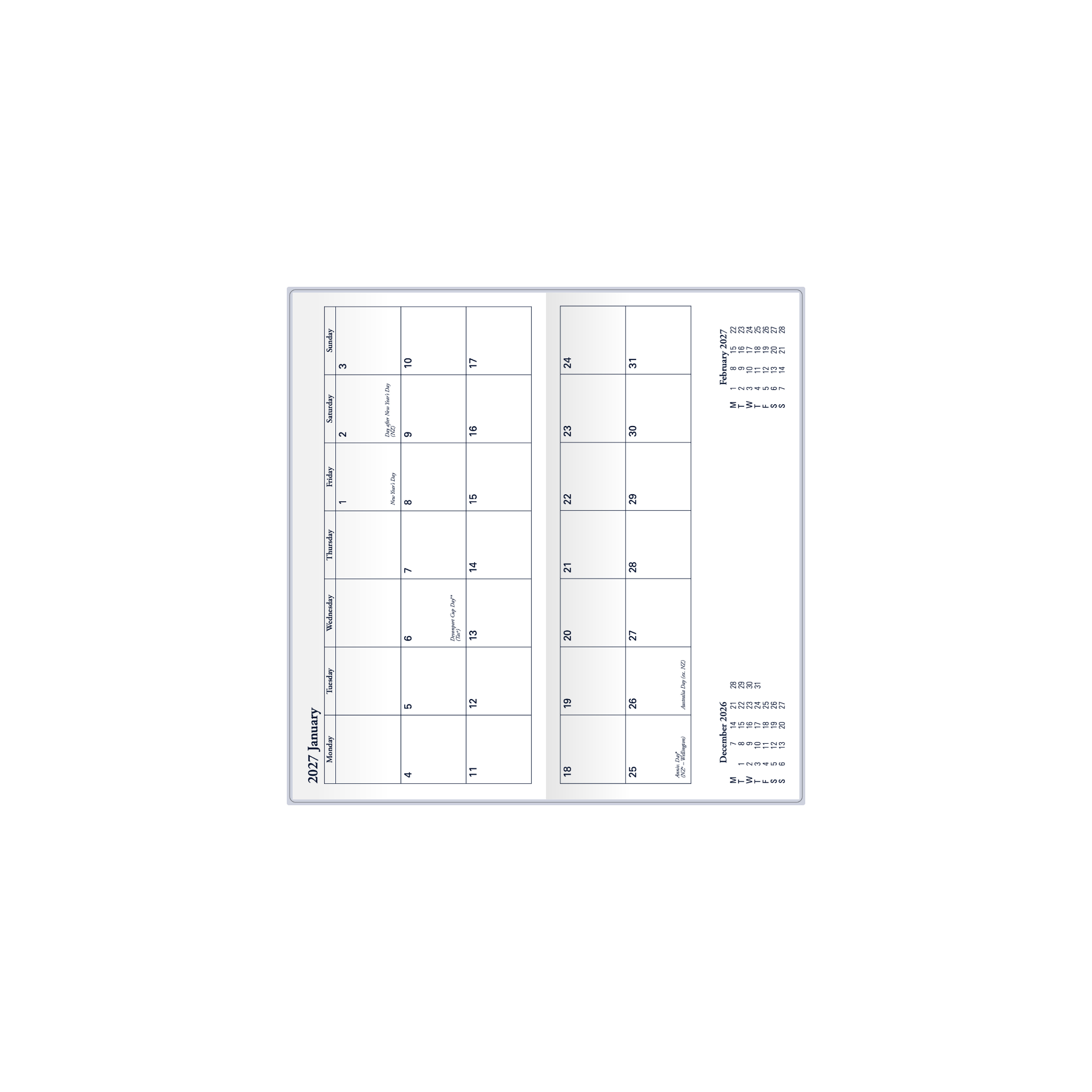 Collins - Colplan Calendar Year 2026 Diary/Planner, Month to View, B6/7 Soft Cover