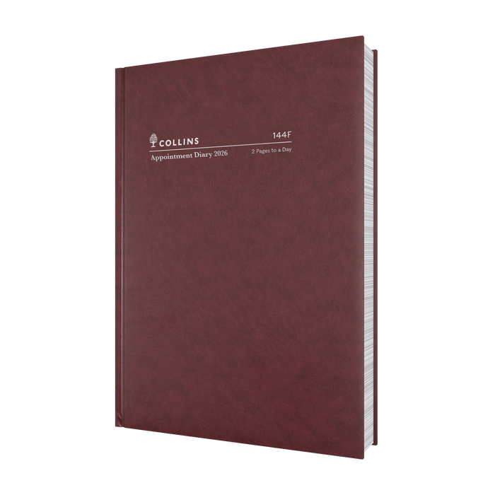 Collins - Appointment Calendar Year 2026 Diary/Planner, 2 Pages to a Day, A4 Hard Cover
