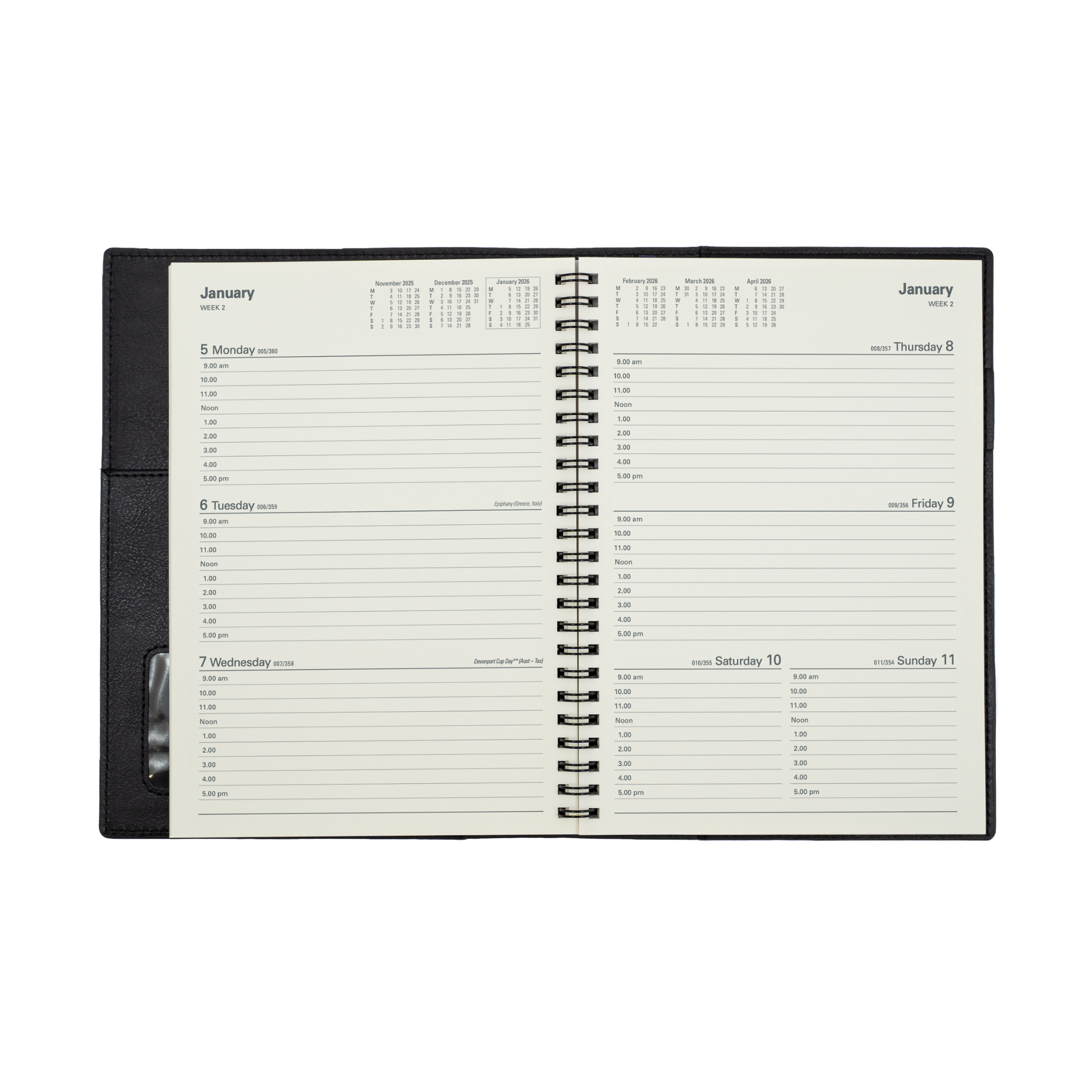 Collins - Vanessa 2025-2026 Financial Year Diary/Planner, Week to View, A5 PU Soft Cover