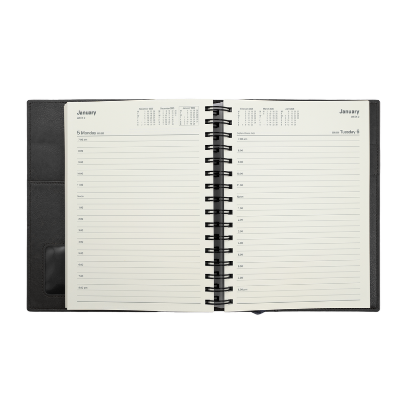 Collins - Vanessa 2025-2026 Financial Year Diary/Planner, Day to Page, A5 PU Soft Cover