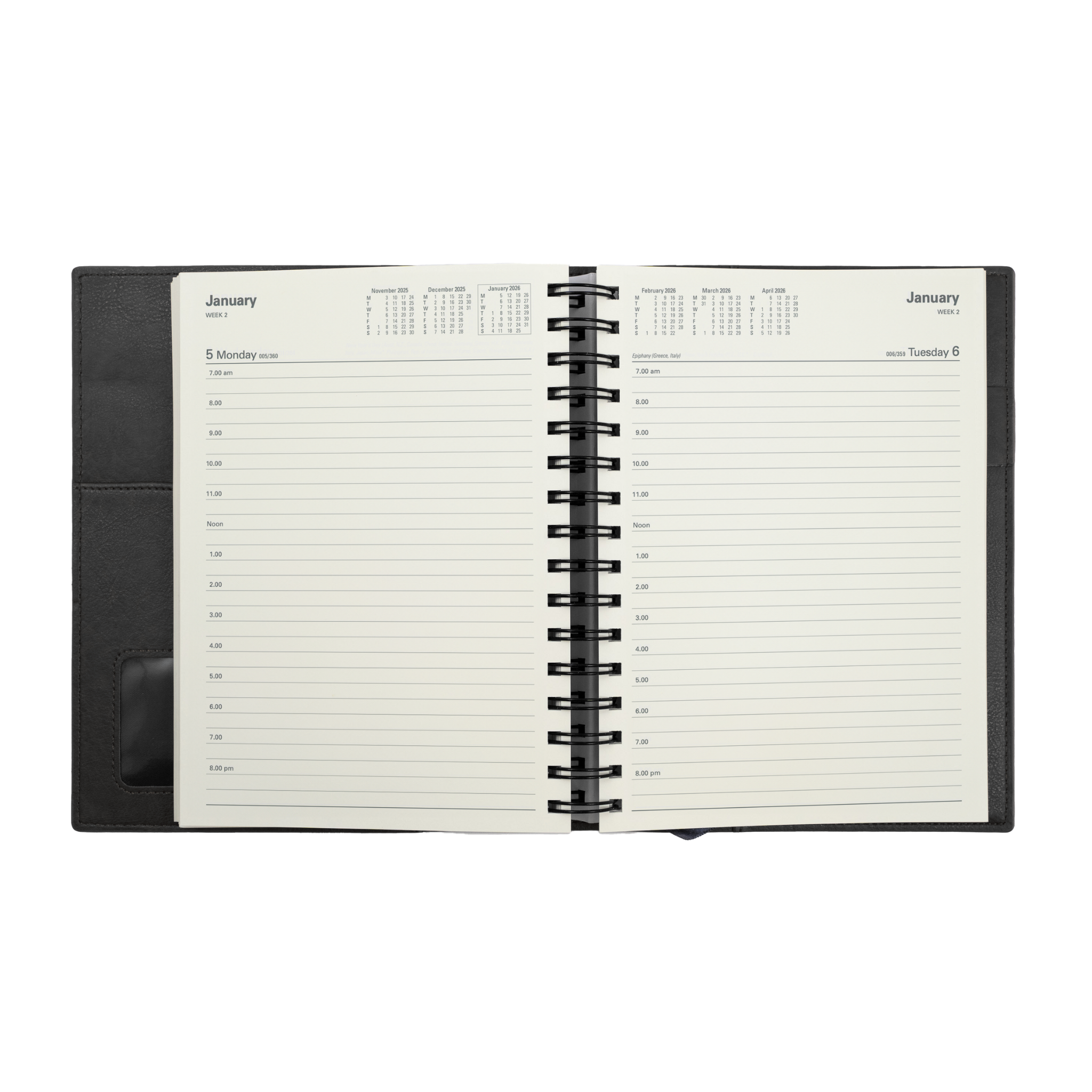 Collins - Vanessa 2025-2026 Financial Year Diary/Planner, Day to Page, A5 PU Soft Cover