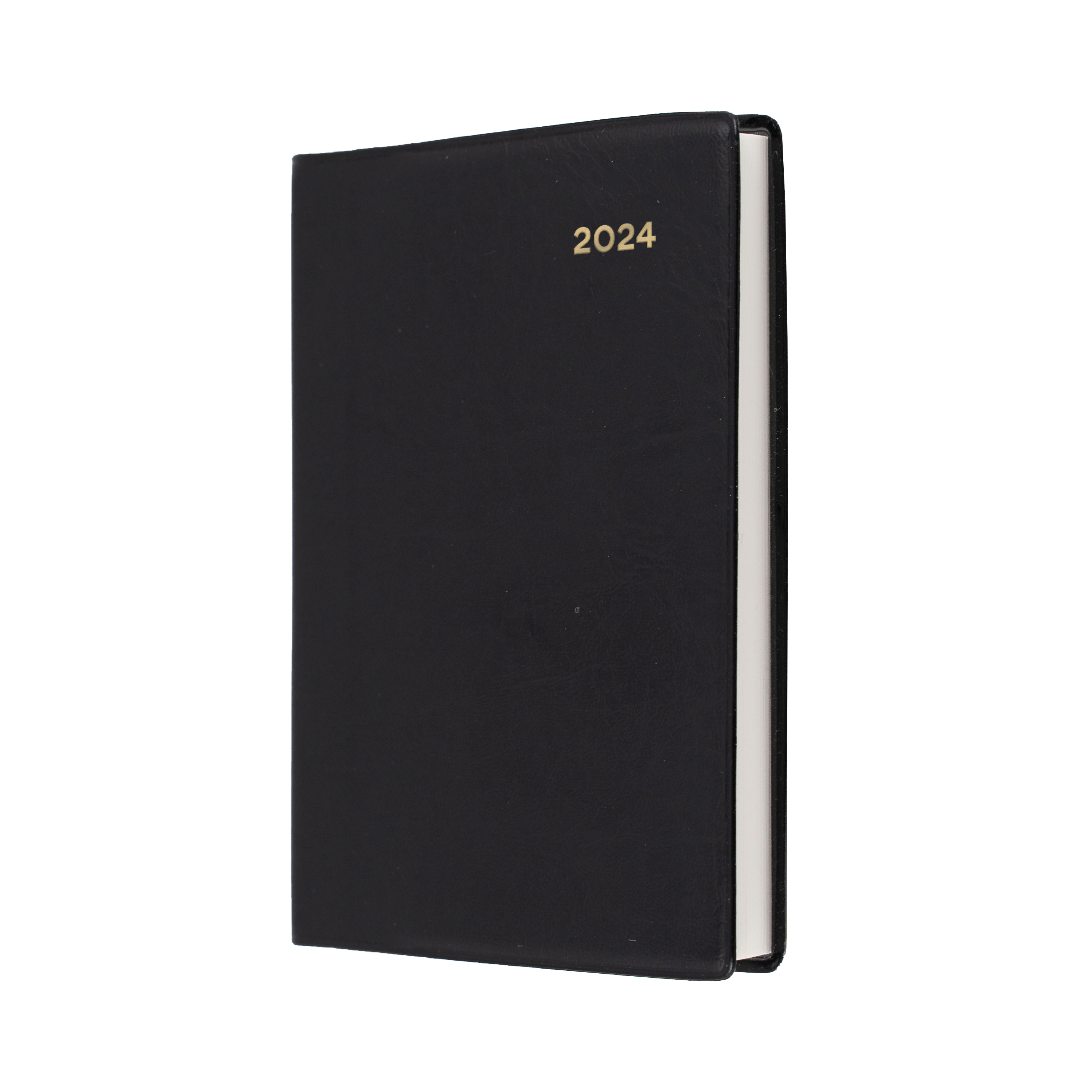 Belmont Pocket 2024 Diary - 2 Days to a Page, Size A7 Black / A7 (105 x 74mm)