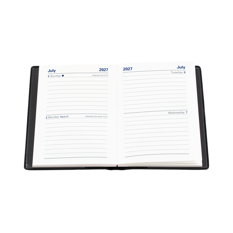 2027 Calendar Year Diary/Planner - 12 Month A7 2 Days to a Page - PVC Cover - Collins Belmont Range