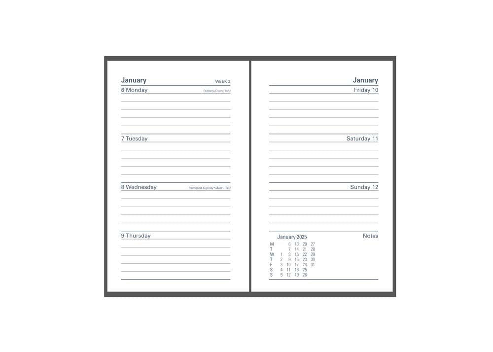 Financial Year Diary - B7R Week-to-View 2024-2025 Diary Planner