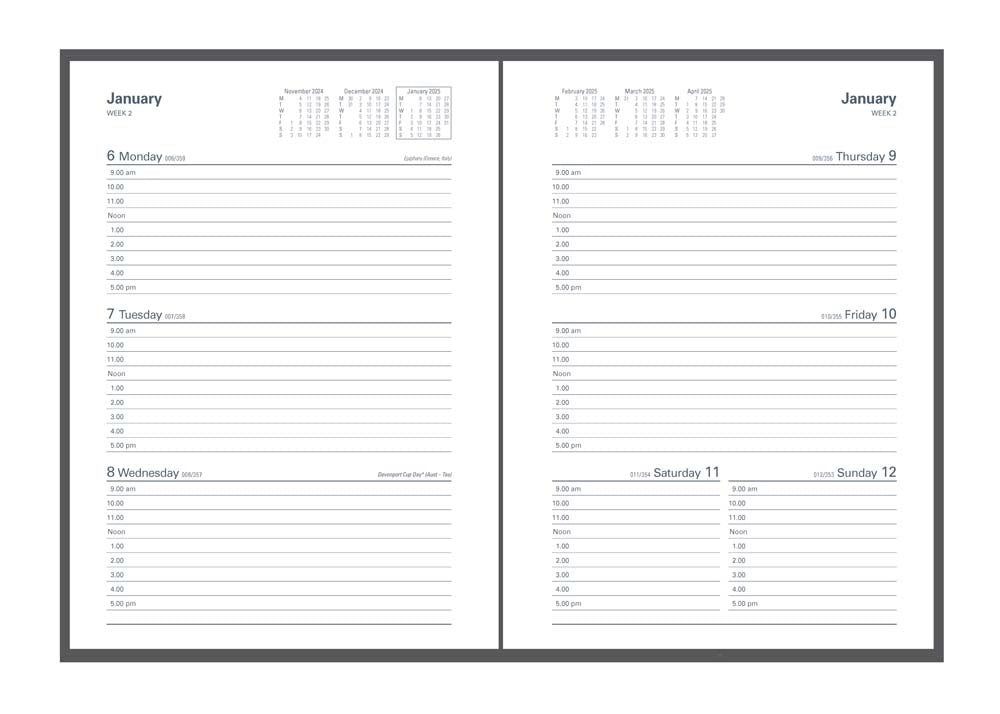 Financial Year Diary - A5 Week-to-View 2024-2025  Diary Planner- With appointments