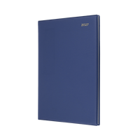 2027 Calendar Year Diary/Planner - 12 Month A4 2 Days to a Page - PVC Cover - Collins Belmont Range