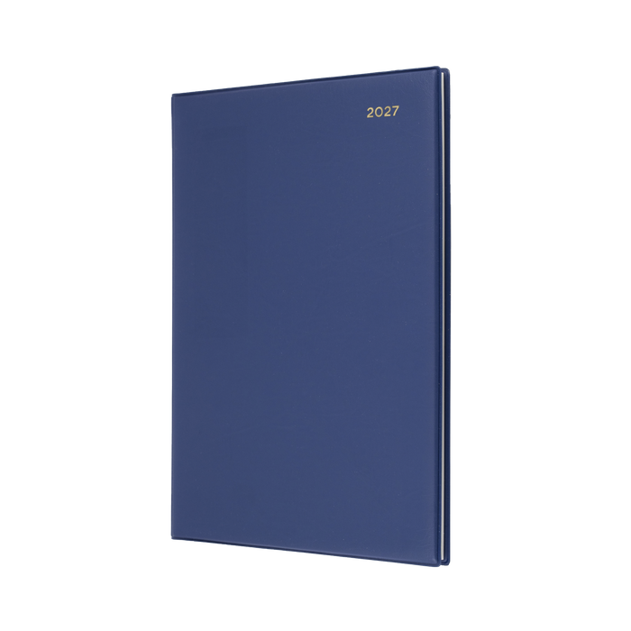 2027 Calendar Year Diary/Planner - 12 Month A4 2 Days to a Page - PVC Cover - Collins Belmont Range