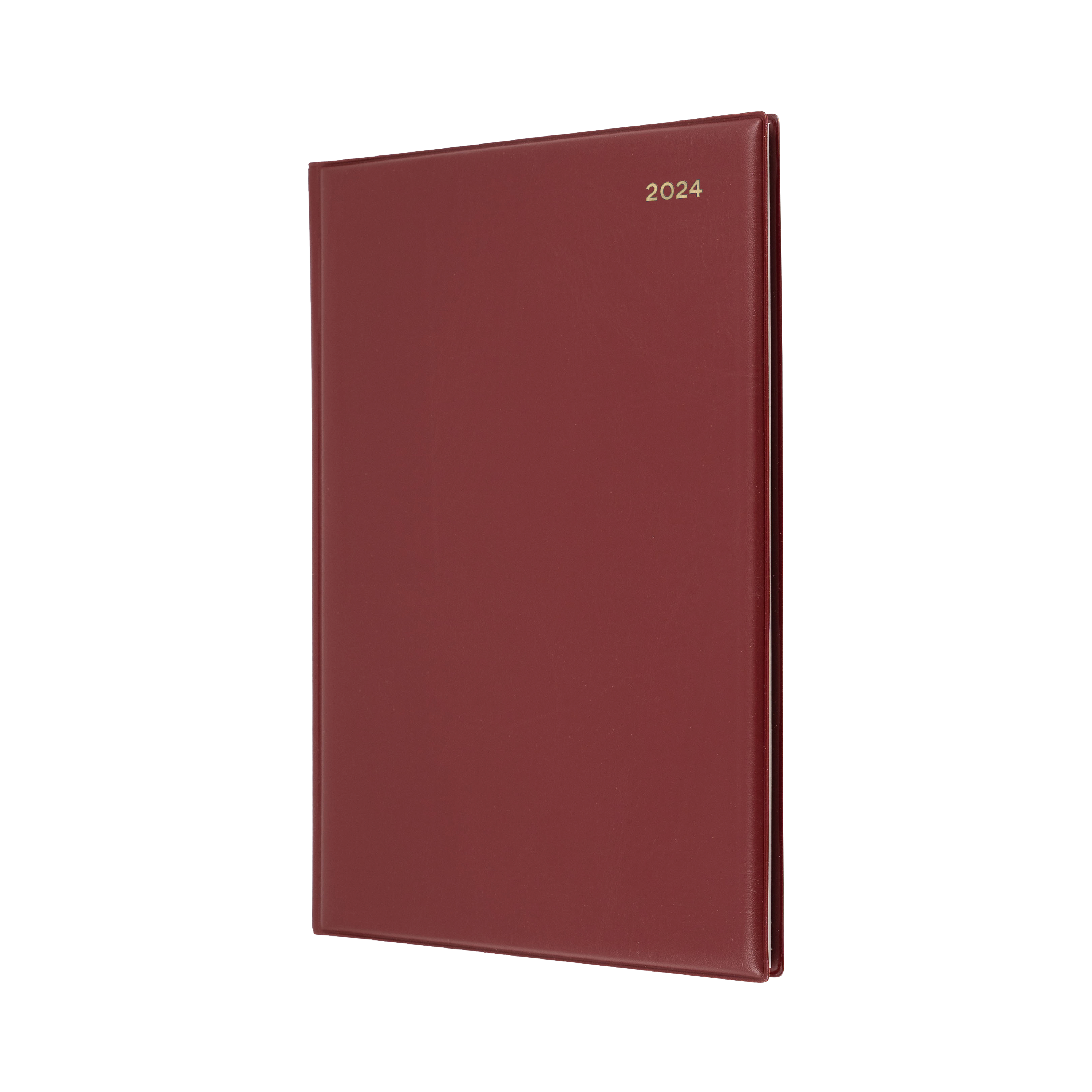 Belmont Desk 2024 Diary - 2 Days to a Page, Size A4 Burgundy / A4 (297 x 210mm)