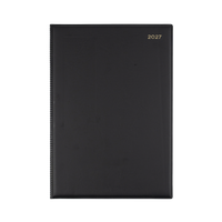 2027 Calendar Year Diary/Planner - 12 Month A4 2 Days to a Page - PVC Cover - Collins Belmont Range