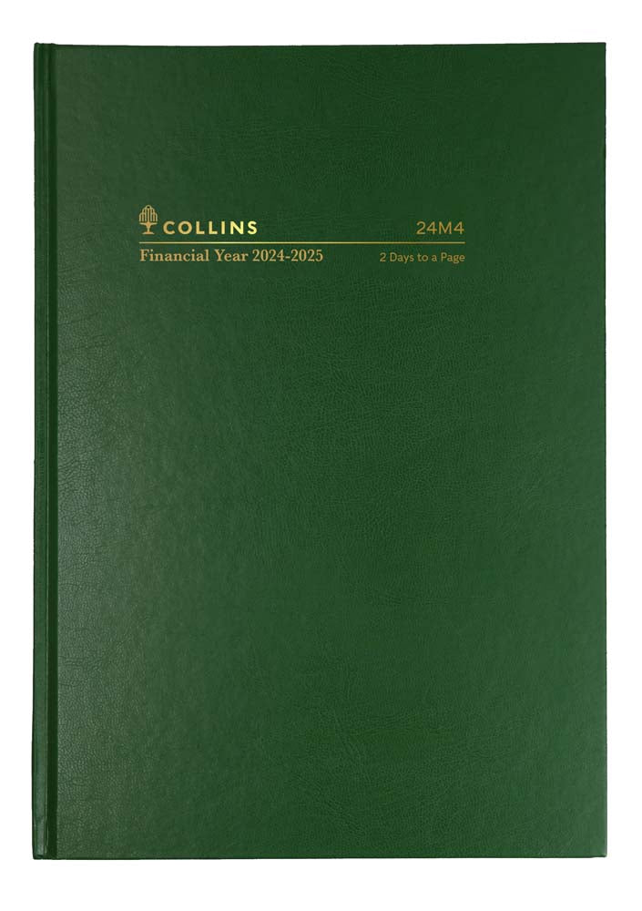 Finacial Year Diary - A4 2 Days-To-A-Page 2024-2025 Diary Planner- With appointments