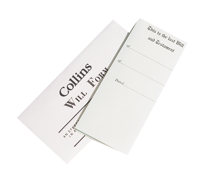Collins Will Forms - 1 box of 20