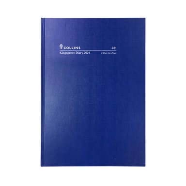 Kingsgrove 2024 Diary - 2 Days to a Page, Size A5 Blue / A5 (210 x 148mm)