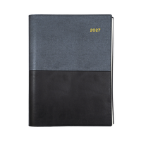 2027 Calendar Year Diary/Planner - 12 Month A5 2 Days to a Page - Soft PU Cover - Collins Vanessa Range