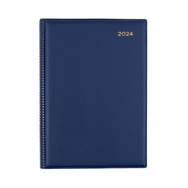 Belmont Desk 2024 Diary - 2 Days to a Page, Size A5 Navy / A5 (210 x 148mm)