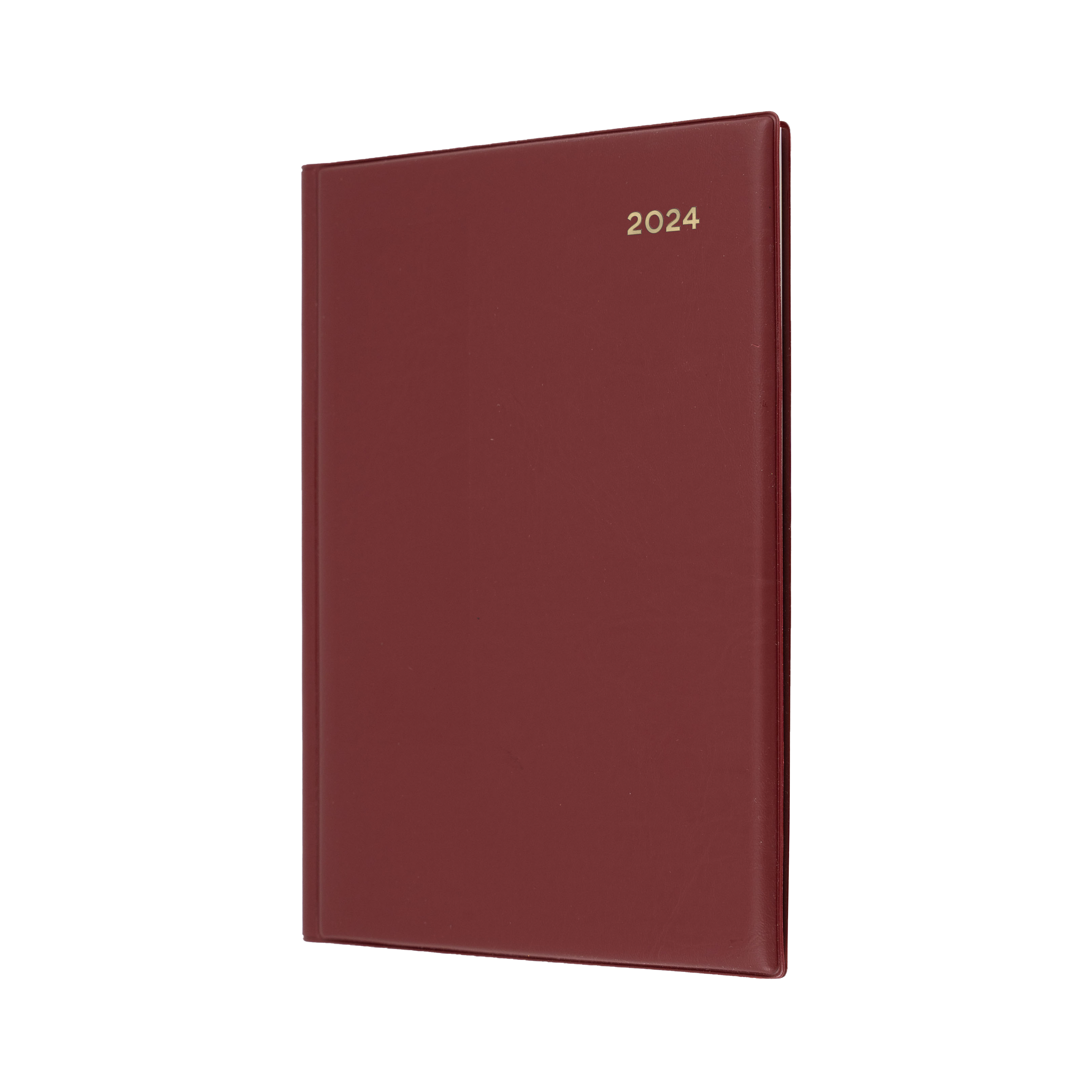 Belmont Desk 2024 Diary - 2 Days to a Page, Size A5 Burgundy / A5 (210 x 148mm)