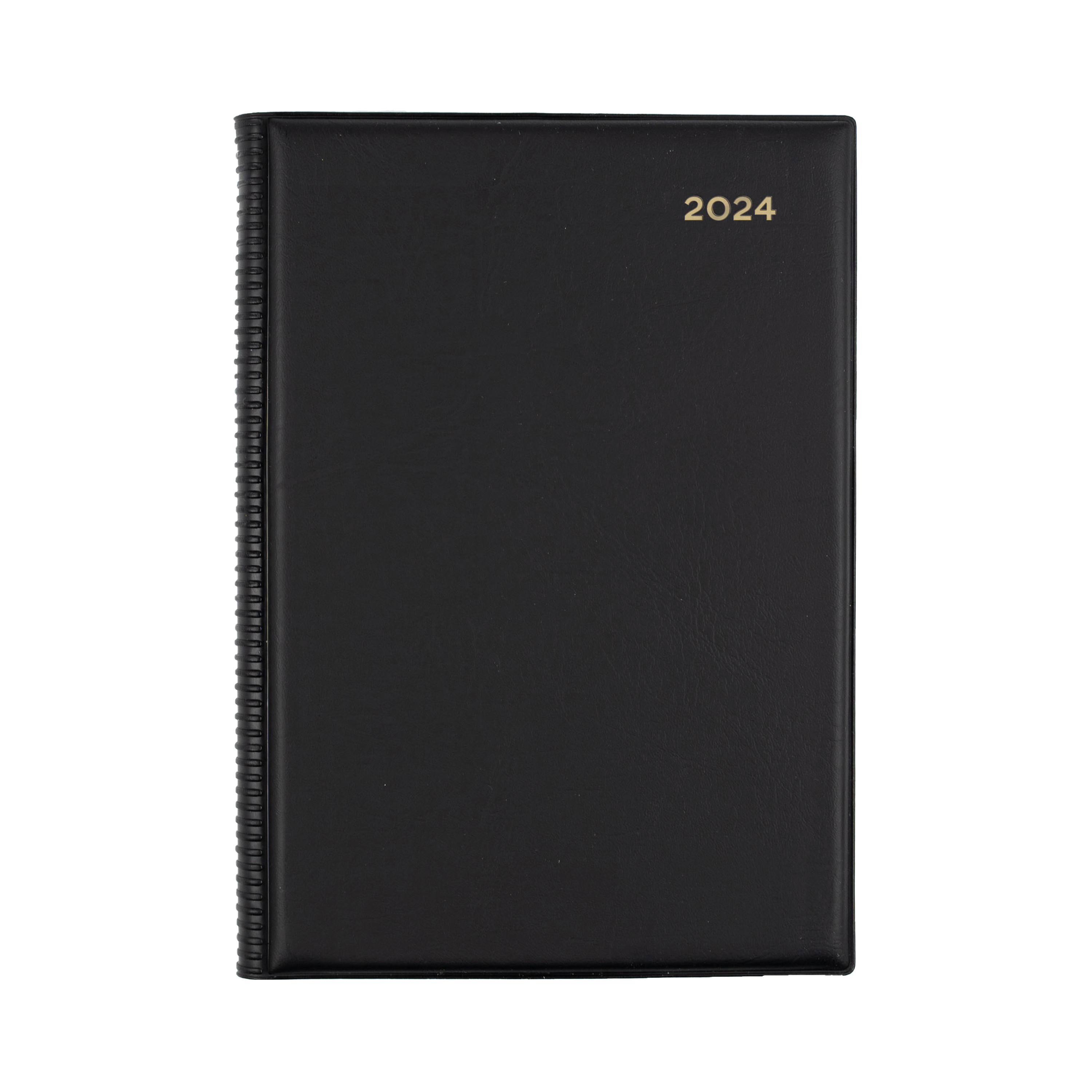 Belmont Desk 2024 Diary - 2 Days to a Page, Size A5 Black / A5 (210 x 148mm)