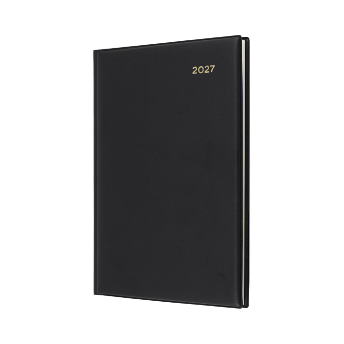 2027 Calendar Year Diary/Planner - 12 Month A5 2 Days to a Page - PVC Cover - Collins Belmont Range