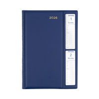 Belmont Calendar Year 2026 Diary/Planner, 2 Days to a Page - Windowfaced, A5 Hard Cover